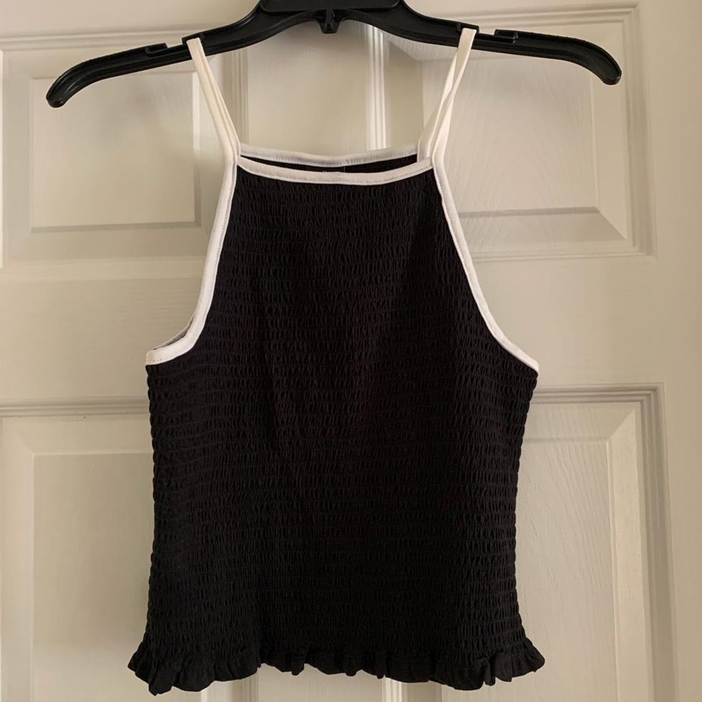 Crop tank top black
